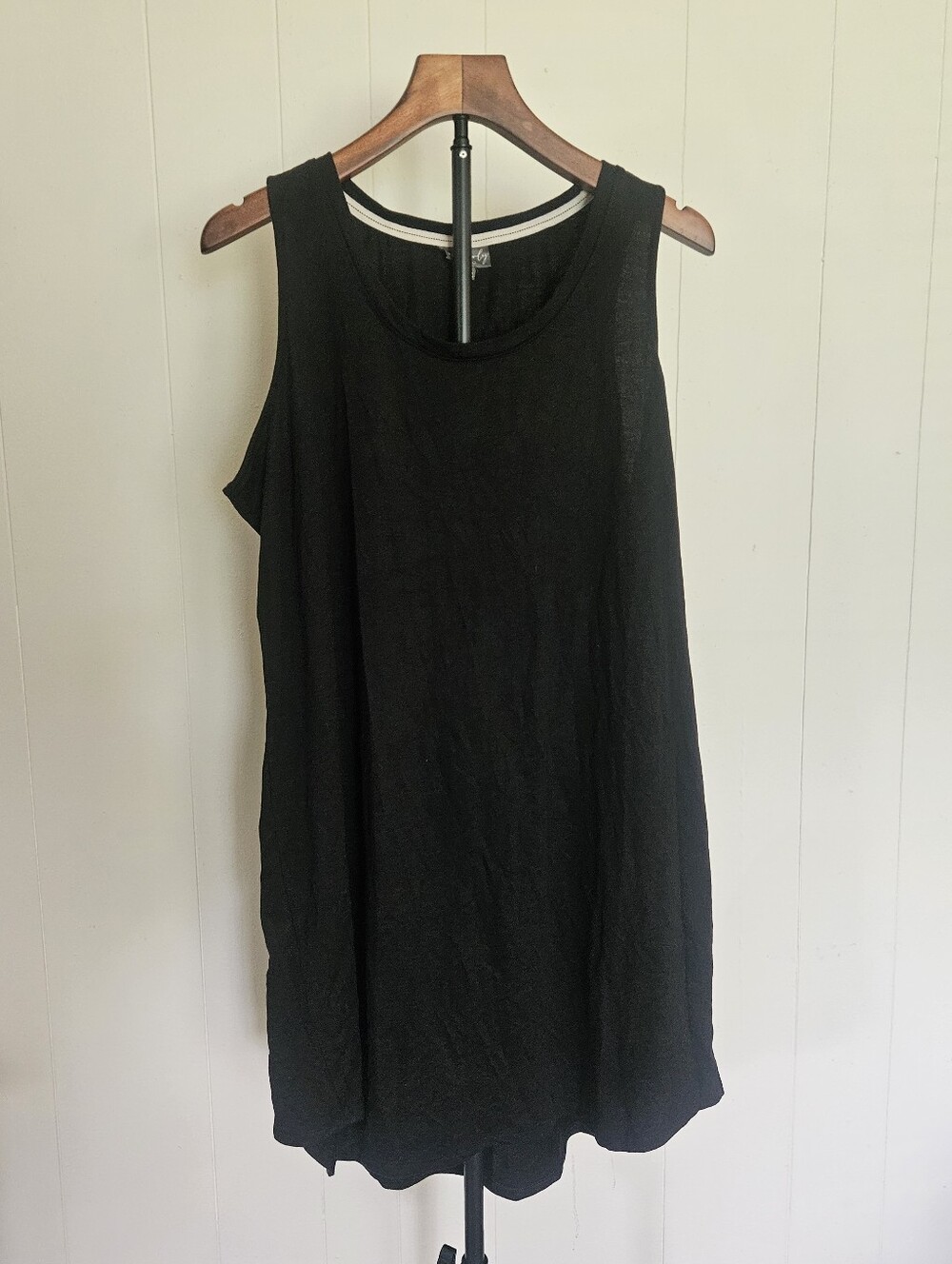 Wonderly Sleeveless Black Tank Top Dress Size XL